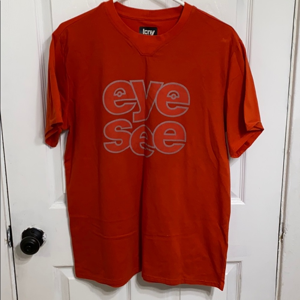 ICNY ORANGE “EYE SEE EN WHY” Reflective T-shirt